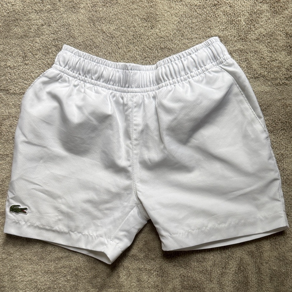 Lacoste kid’s Athletic White Shorts